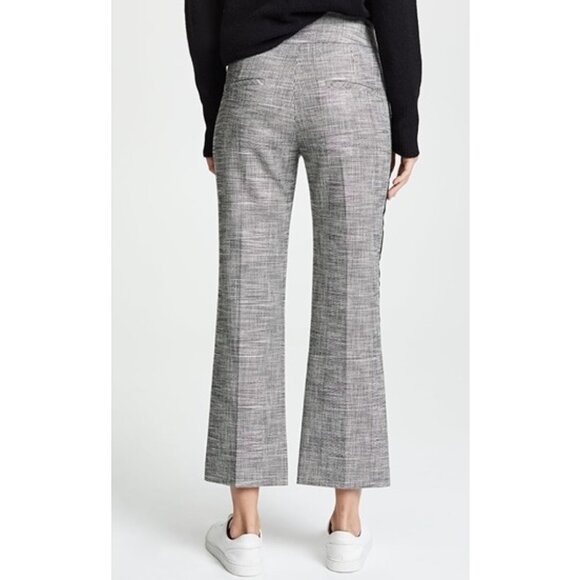 Veronica Beard Cormac High Waist Crop Flare Trouser 26" / Size 4 / Grey Plaid - Picture 4 of 12
